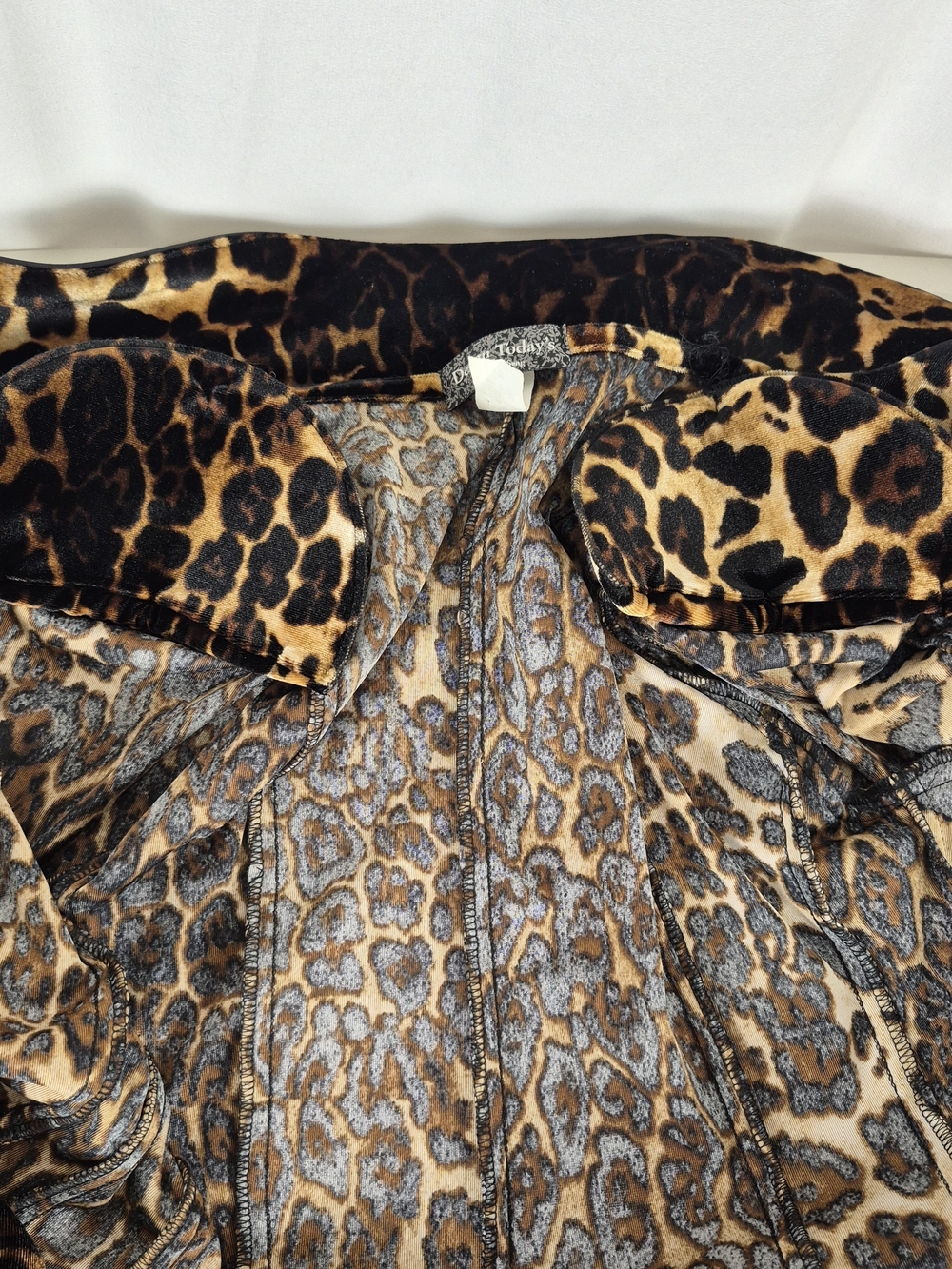 Design Today's by Song & Sung Vintage (Med) Velvet Leopard Blazer Modern Size XS - Picture 9 of 16